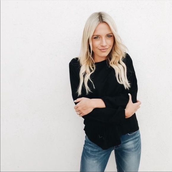 Carly Jean Los Angeles Tops - Carly Jean Los Angeles black Tensley top